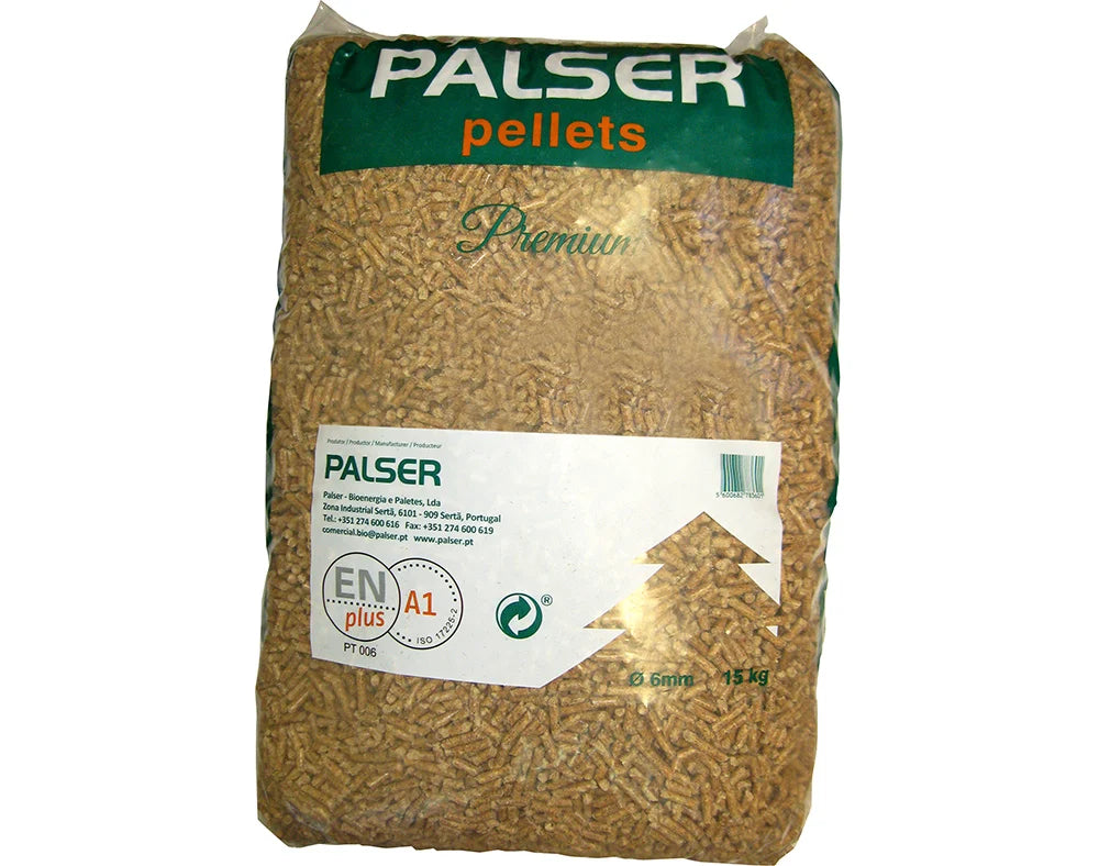 Pellets Palser ENplus A1 – Palete 60 Sacos de 15 kg (900 kg)
