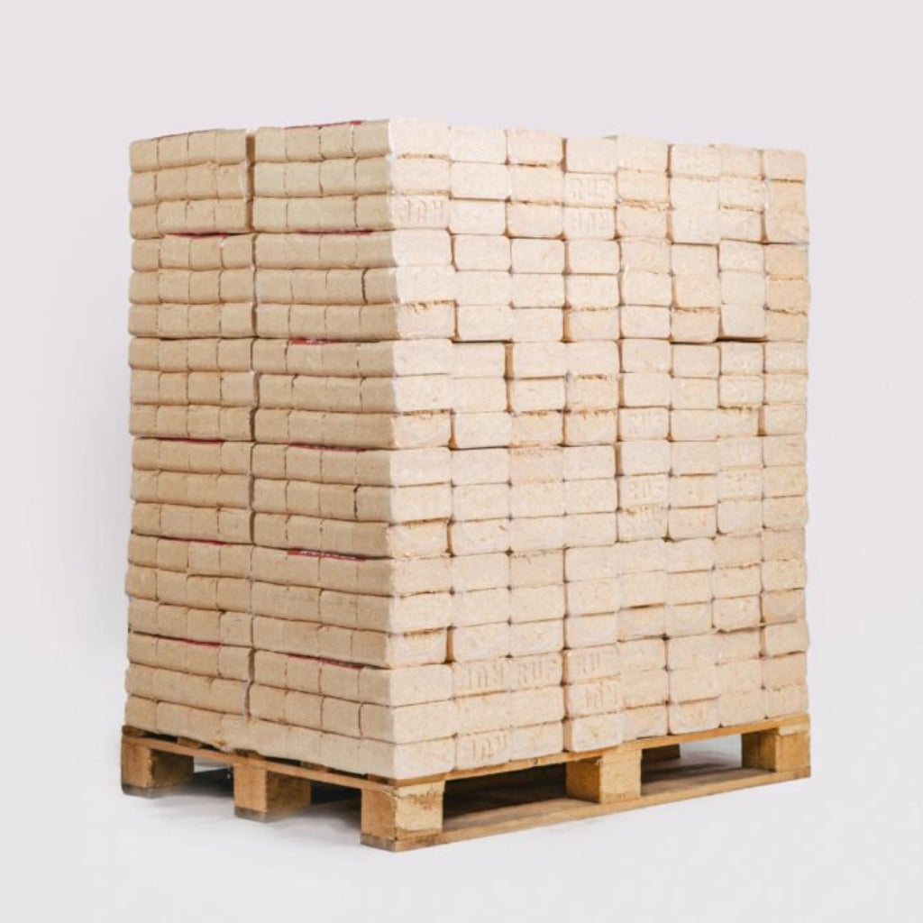 Briquetes de Madeira Pellini sem Furos 960 kg – 96 Embalagens