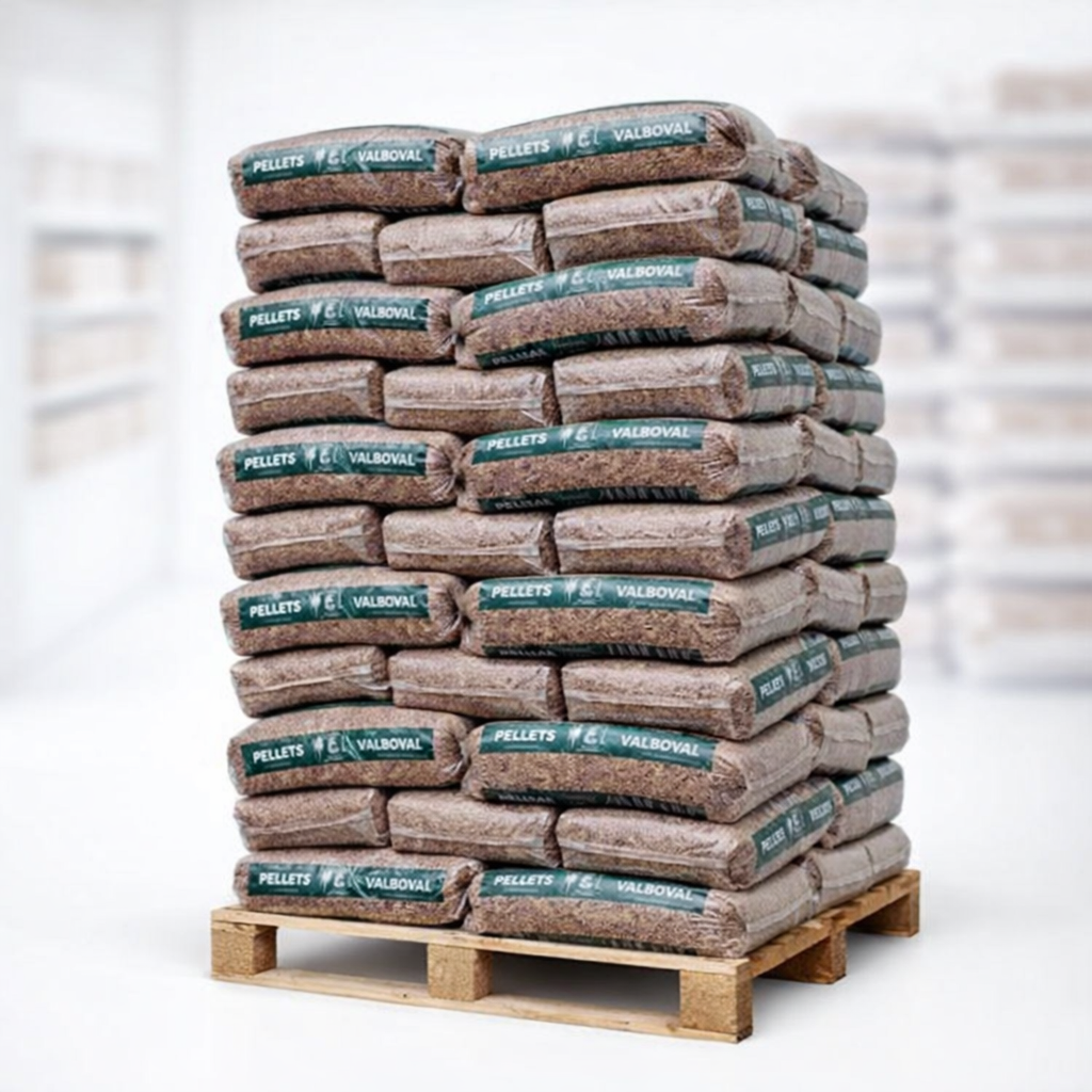 Pellet Valboval 6 mm – Palete de 65 Sacos de 15 kg – DIN Plus